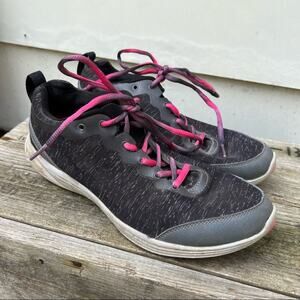 Vionic Agile Fyn Sneakers Size 9 black gray pink